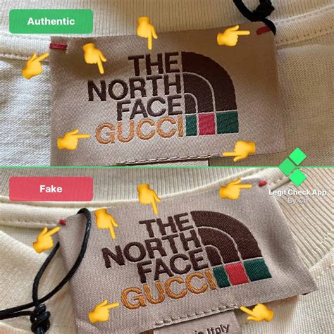 the north face gucci shirt fake vs real